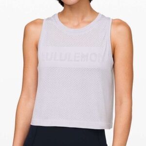 Lululemon Breeze By Muscle Crop Tank - Silver Lilac 6